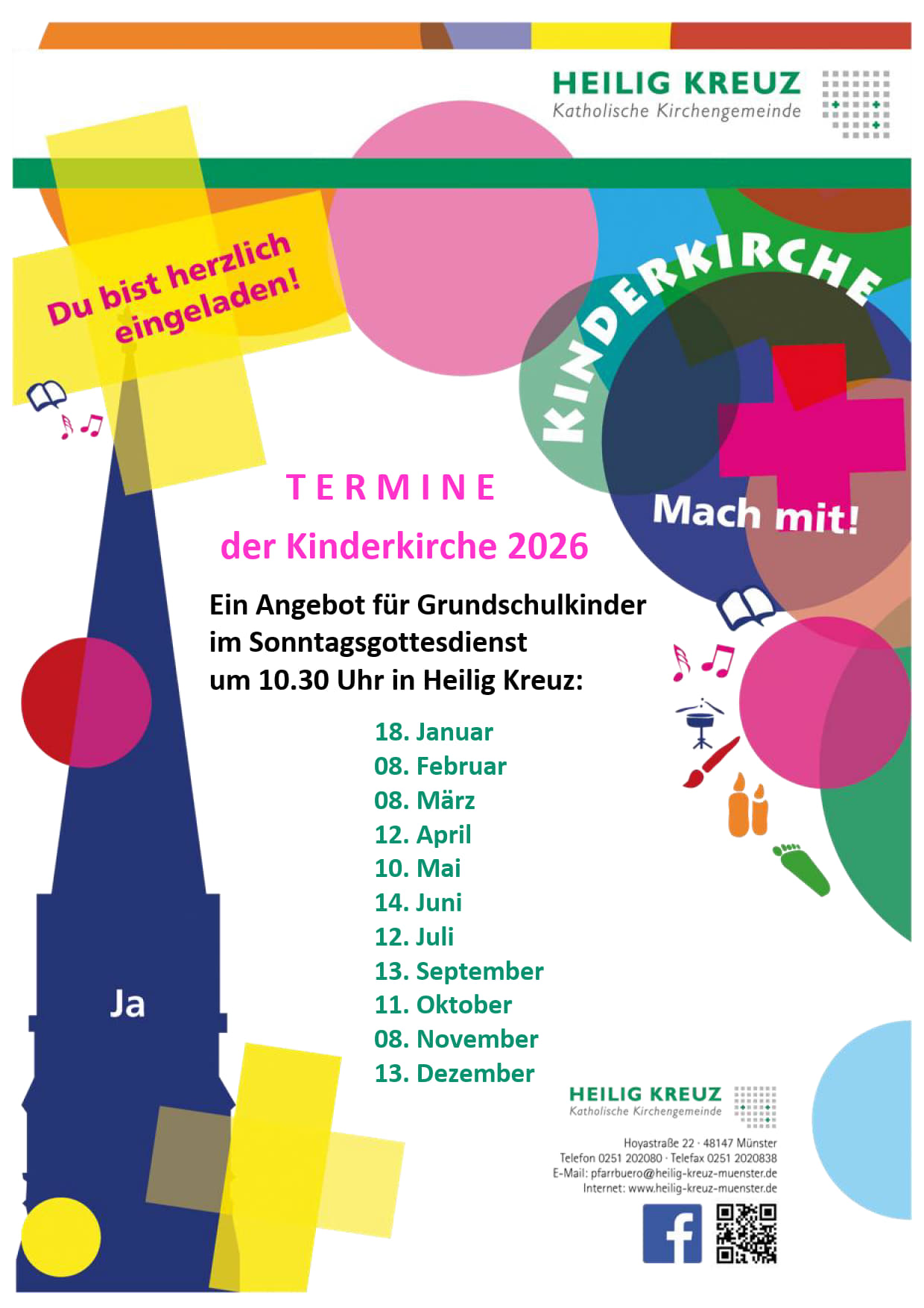 Kinderkirche Termine 2026