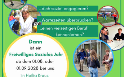 Freiwilliges Soziales Jahr (FSJ) in Heilig Kreuz