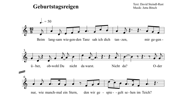 „Geburtstagsreigen“ von Jutta Bitsch auf YouTube